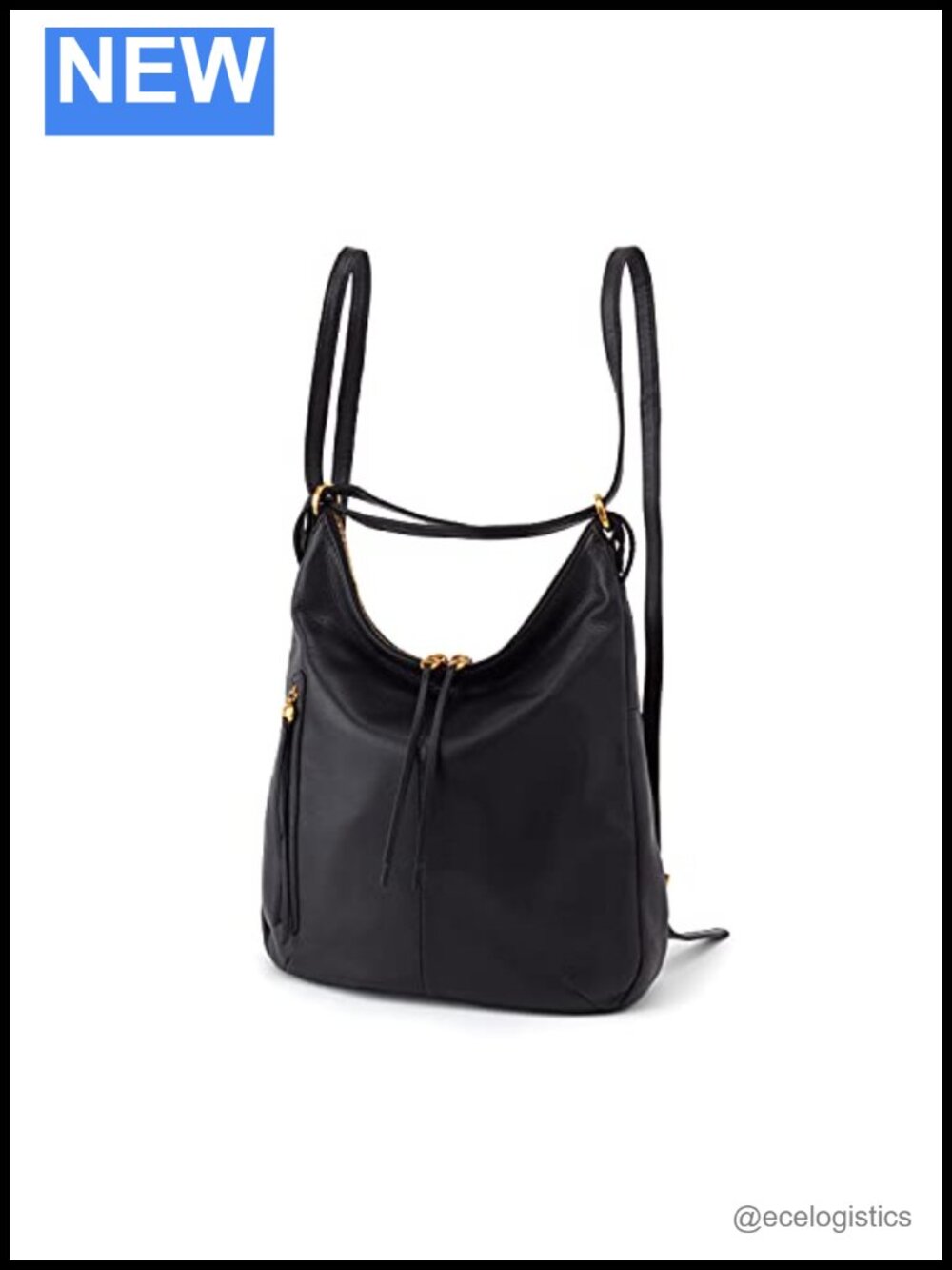 Convertible Leather Bucket Backpack Shoulder Bag Women's Purse Travel